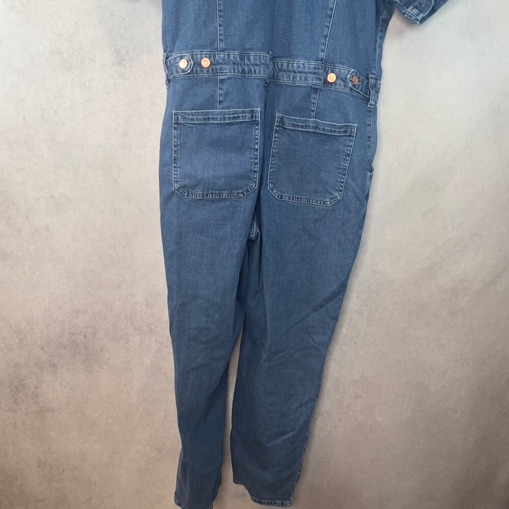 Gap Denim Jumpsuit Medium Wash Women Size 16 XL - Picture 4 of 6